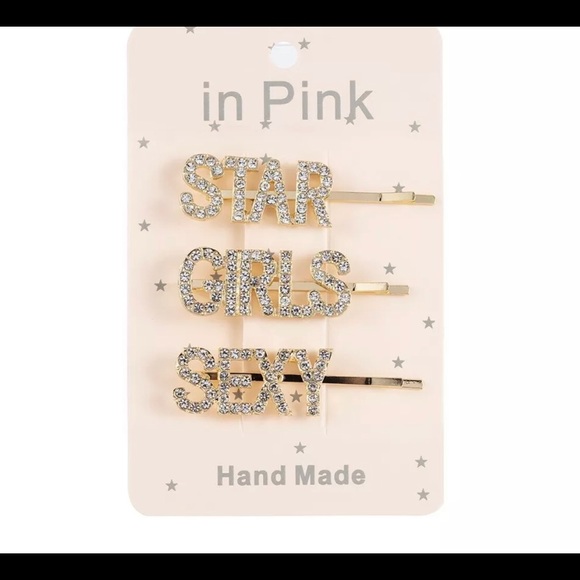 New 3 Pc Set Rhinestone Barrettes - Picture 9 of 16